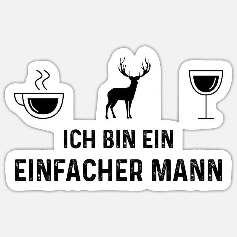 Ich bin ein Einfacher Mann 2 - Sticker Größe S (10 x 10 cm)