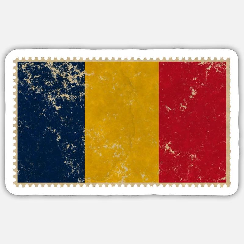 Chad - Sticker size S (10 x 10 cm) - white matte