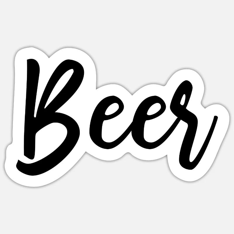 Beer - Sticker Größe S (10 x 10 cm) - Mattweiß