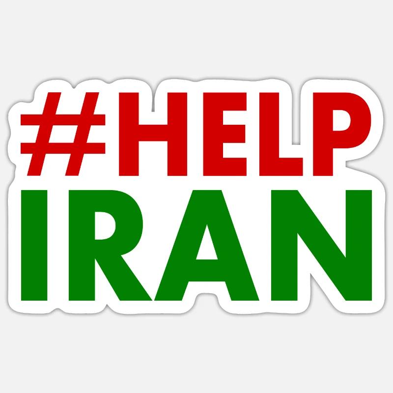 Help iran - Sticker Größe S (10 x 10 cm) - Mattweiß