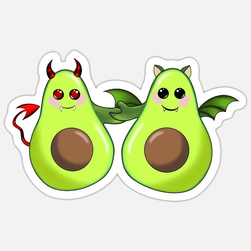 Avocado Freunde Sticker Größe S (10 x 10 cm)