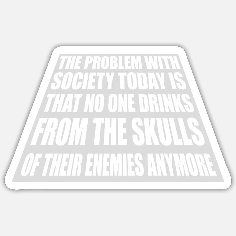 boissons de crânes ennemis Sticker taille S (10 x 10 cm)