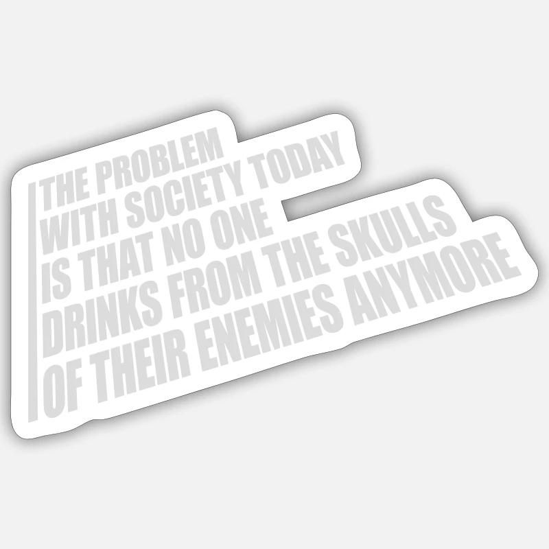 boissons de crânes ennemis Sticker taille S (10 x 10 cm)