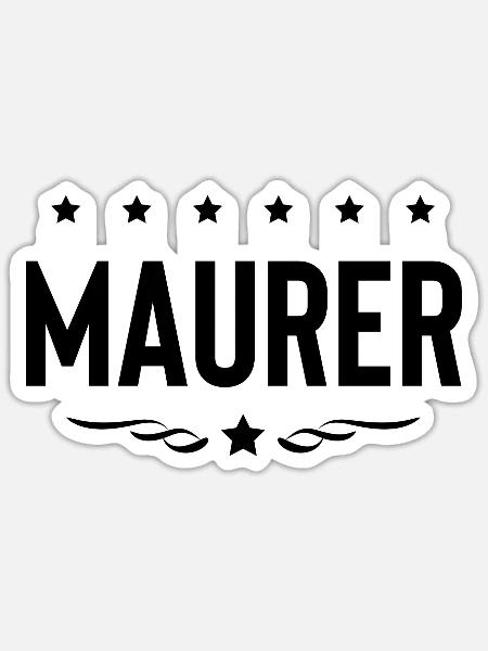 Maurer Beruf - Sticker Größe S (10 x 10 cm) - Mattweiß