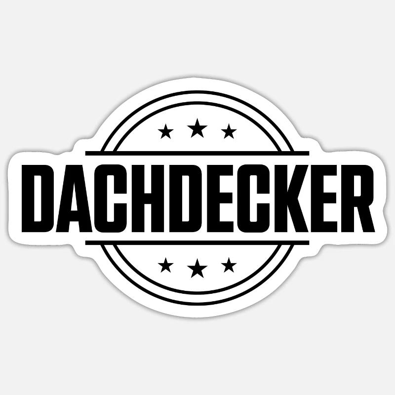 Dachdecker Beruf - Sticker Größe S (10 x 10 cm) - Mattweiß