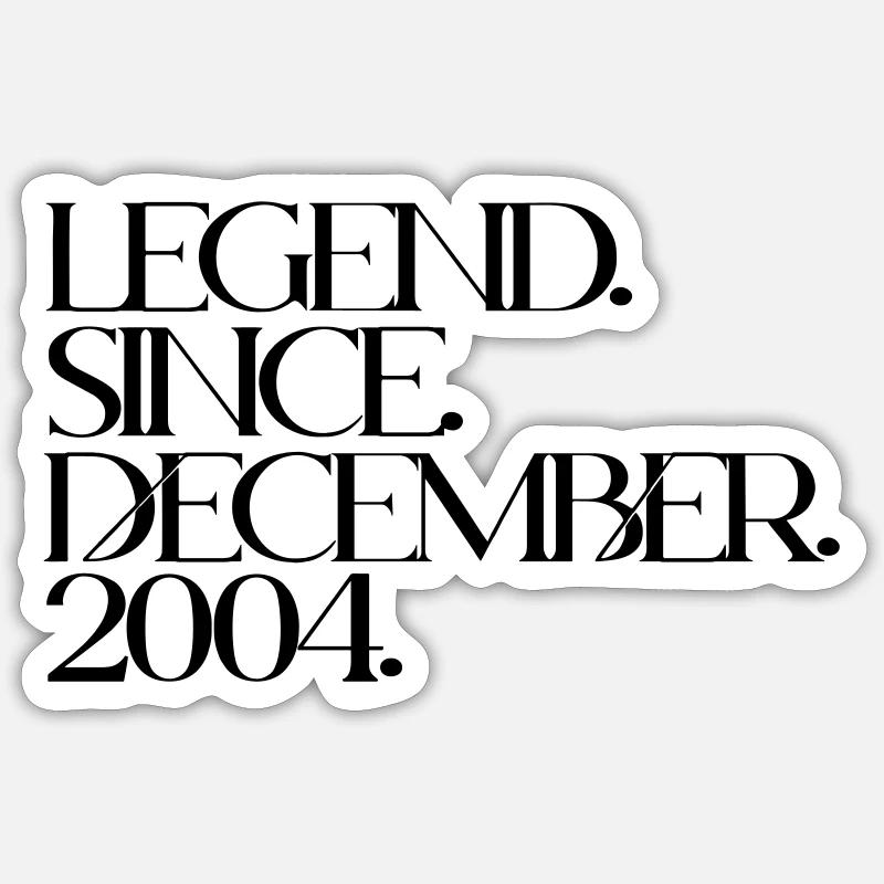 Born in December 2004 Sticker size S (10 x 10 cm)