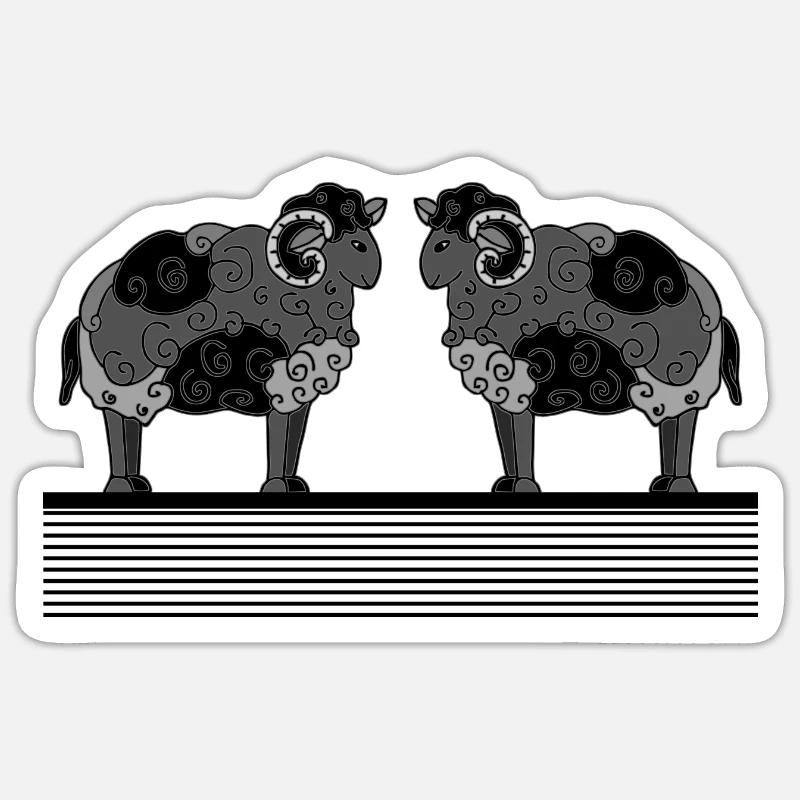 Rams - Sticker size S (10 x 10 cm) - white matte