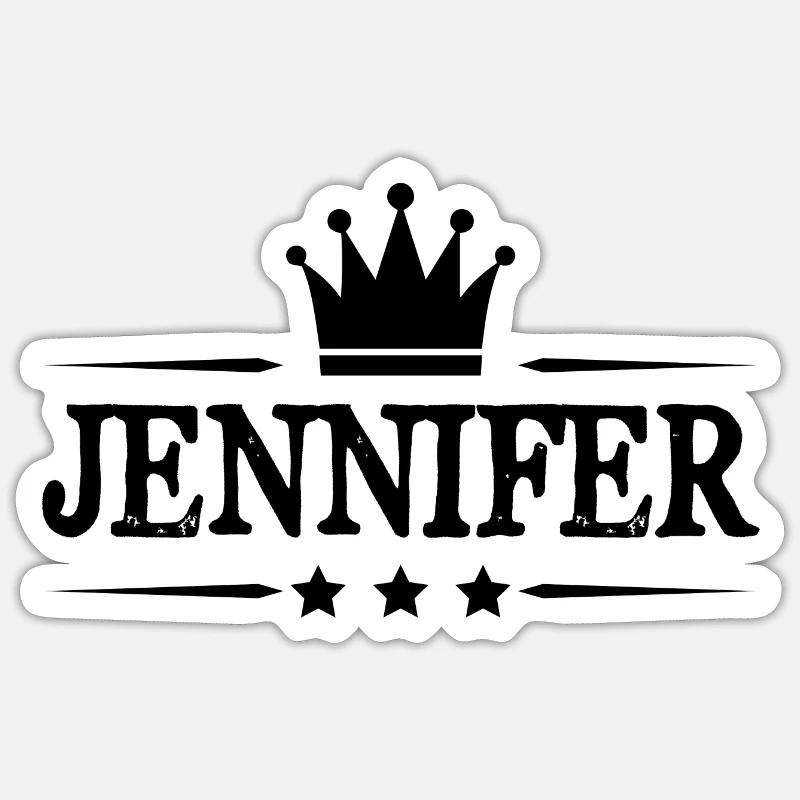 Jennifer - Sticker size S (10 x 10 cm) - white matte