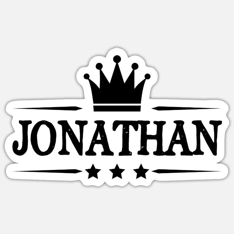 Jonathan - Sticker Größe S (10 x 10 cm) - Mattweiß