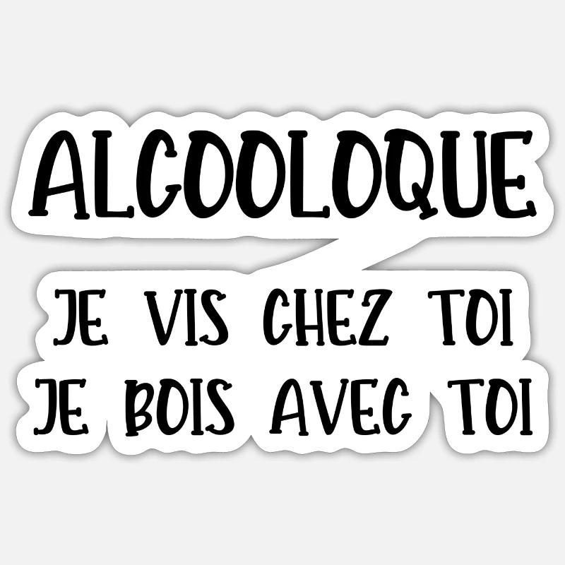 alcooloque Sticker taille S (10 x 10 cm)