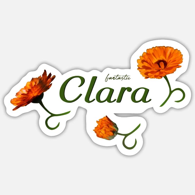 L’anniversaire de Clara Clara - Sticker taille S (10 x 10 cm) - blanc mat