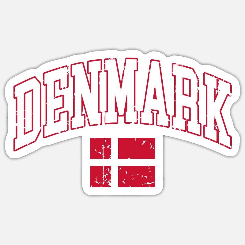 Danemark drapeau Danemark Sticker taille S (10 x 10 cm)