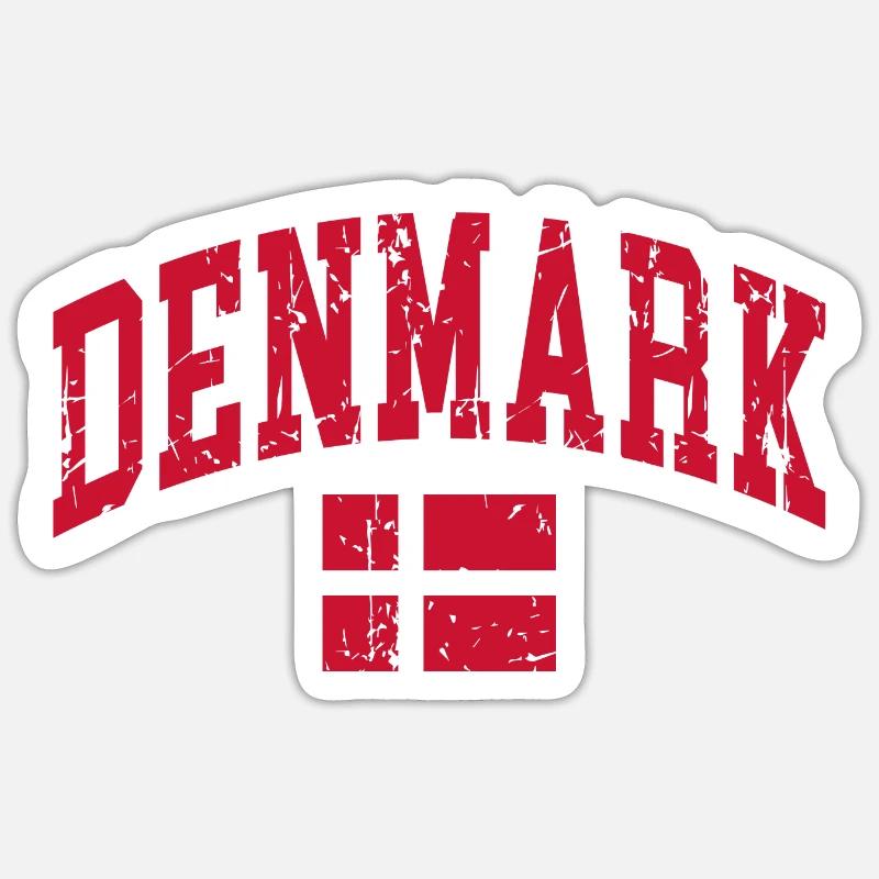 Drapeau du Danemark Sticker taille S (10 x 10 cm)