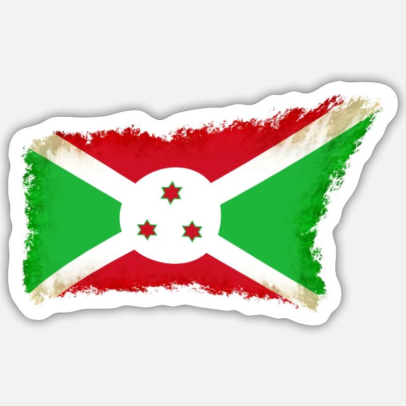 Burundi - Sticker size S (10 x 10 cm) - white matte