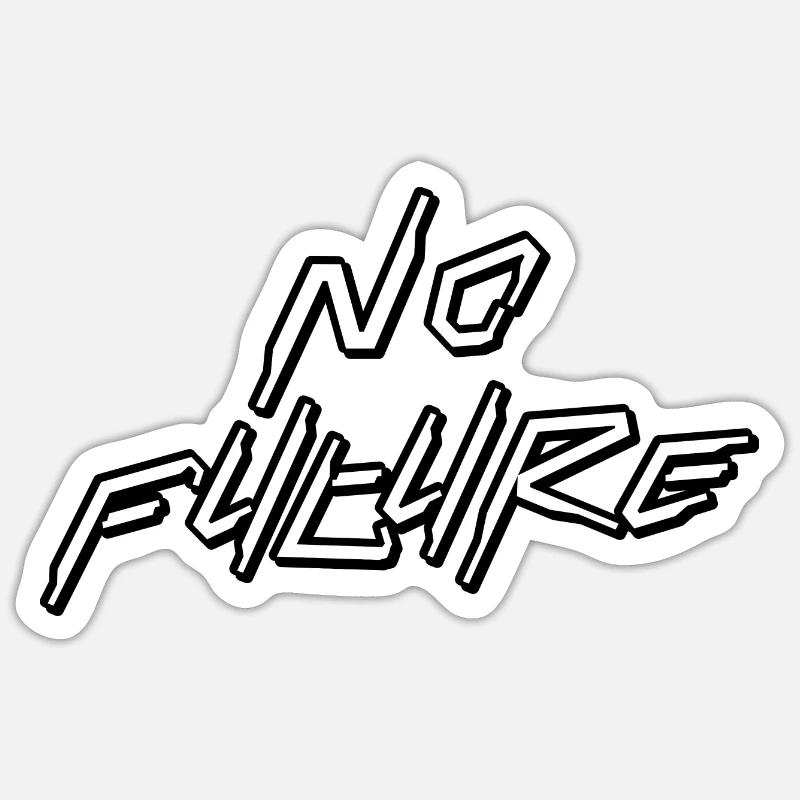 No Future - Sticker size S (10 x 10 cm) - white matte