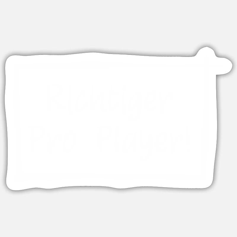 Richtiger Pro Player - Sticker Größe S (10 x 10 cm) - Mattweiß