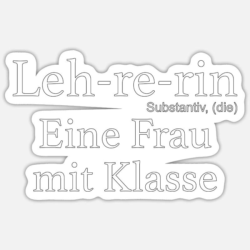 Lehrerin Sticker Größe S (10 x 10 cm)