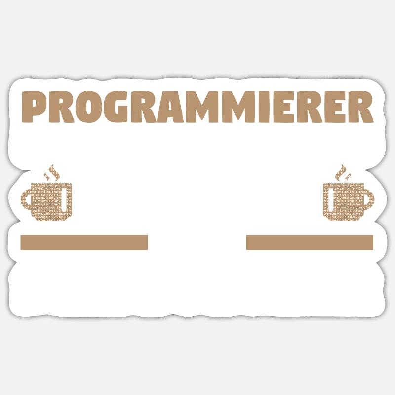 Programmieren Entwickler Coder Kaffee Programmiere Sticker Größe S (10 x 10 cm)