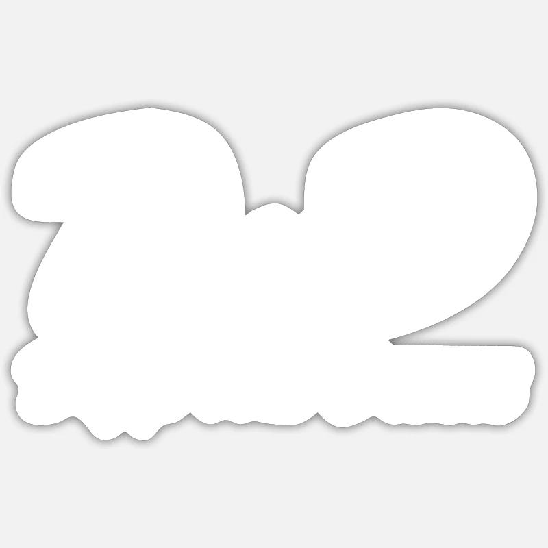 DvD Depp vom Dienst - Sticker Größe S (10 x 10 cm) - Mattweiß