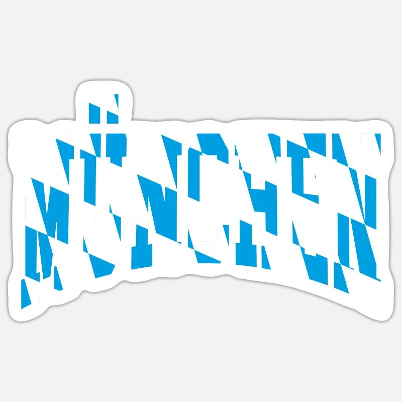 Munich - Sticker size S (10 x 10 cm) - white matte