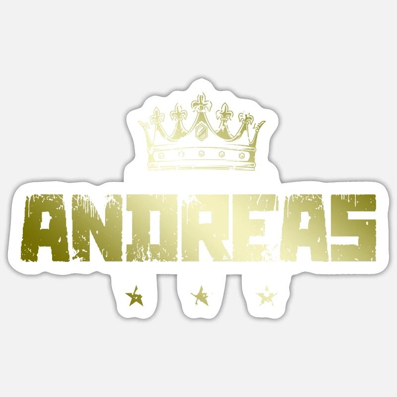 Andreas - Sticker size S (10 x 10 cm) - white matte