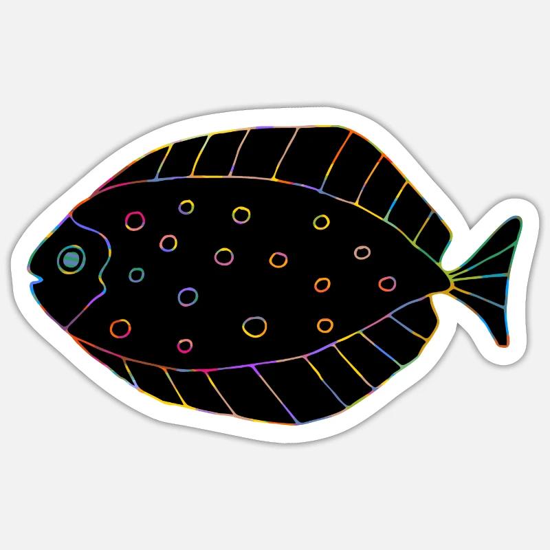 Fish - Sticker size S (10 x 10 cm) - white matte