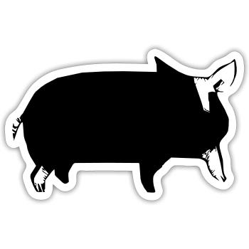 Pig Pigs Pigs Animal Animals Vector 2 - Sticker size S (10 x 10 cm) - white matte - Front