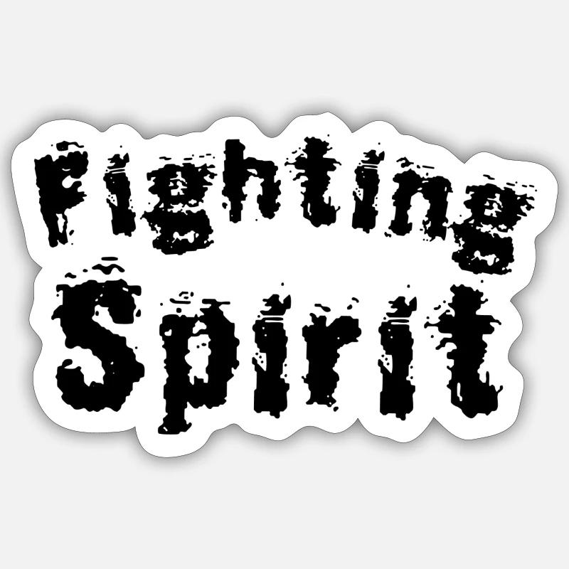 Combatif - Sticker taille S (10 x 10 cm) - blanc mat