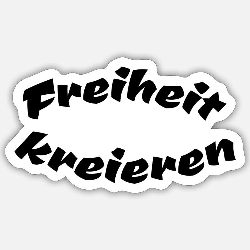 Creating freedom - Sticker size S (10 x 10 cm) - white matte