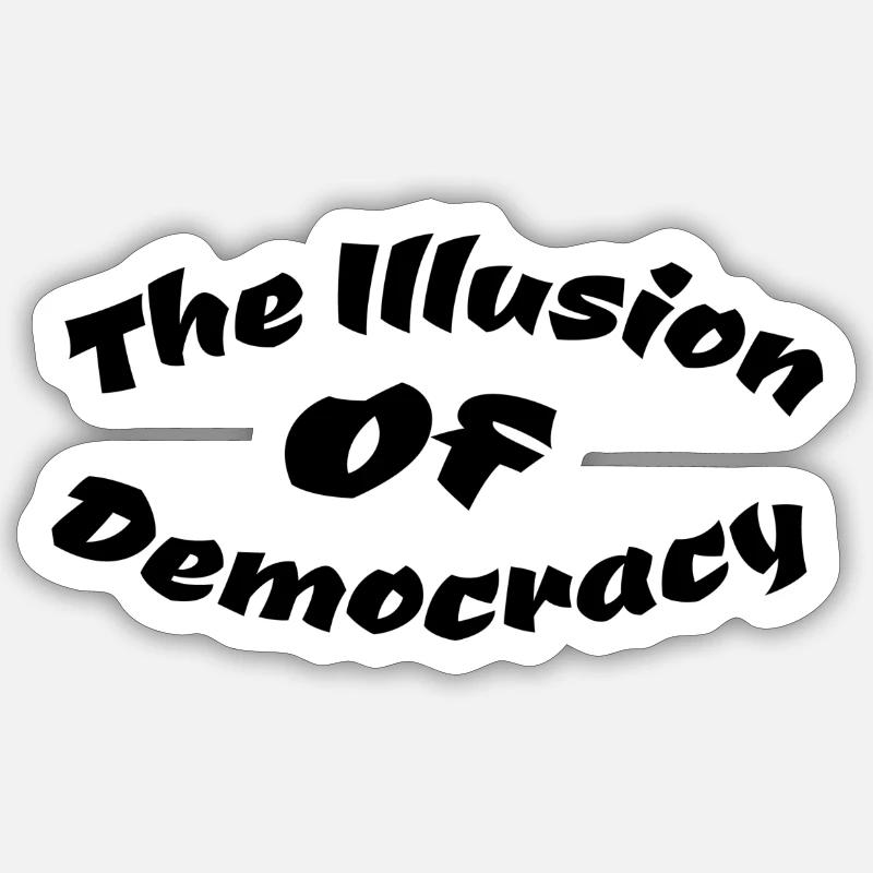 L'illusione della democrazia Sticker formato S (10 x 10 cm)