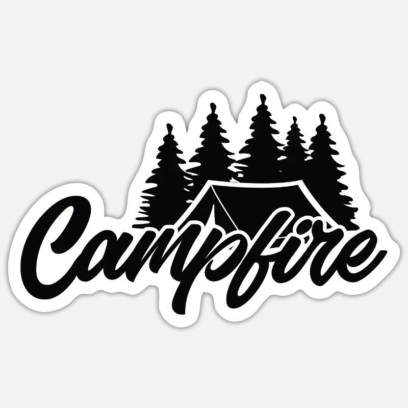 Campfire - Sticker size S (10 x 10 cm) - white matte