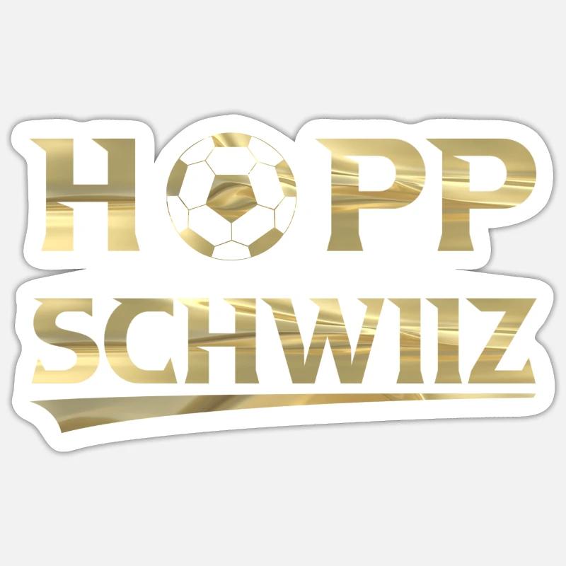Hopp Schwiiz - Sticker taille S (10 x 10 cm) - blanc mat
