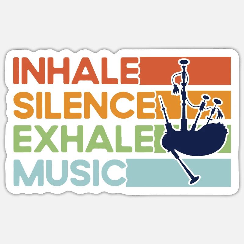 Cornemuse écossaise Cornemuse Musique Cornemuse Sticker taille S (10 x 10 cm)
