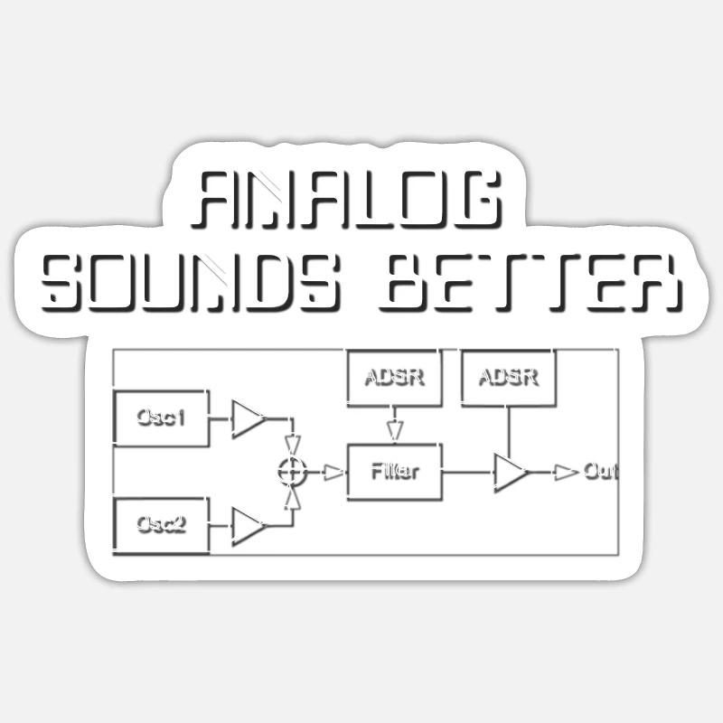 Analog better design Sticker Größe S (10 x 10 cm)