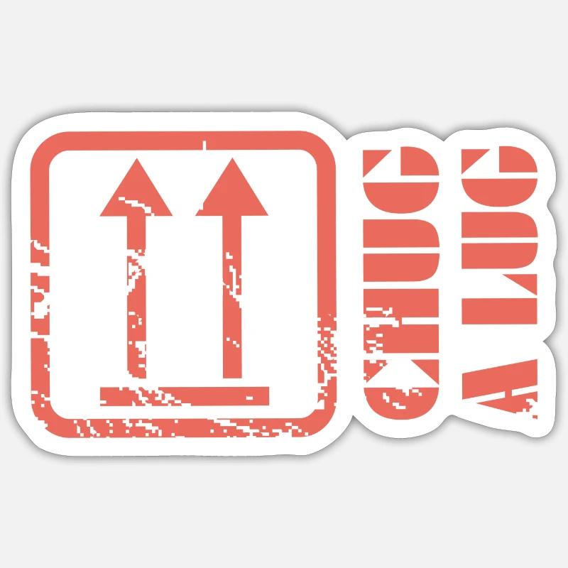 chug a lug - Sticker size S (10 x 10 cm) - white matte