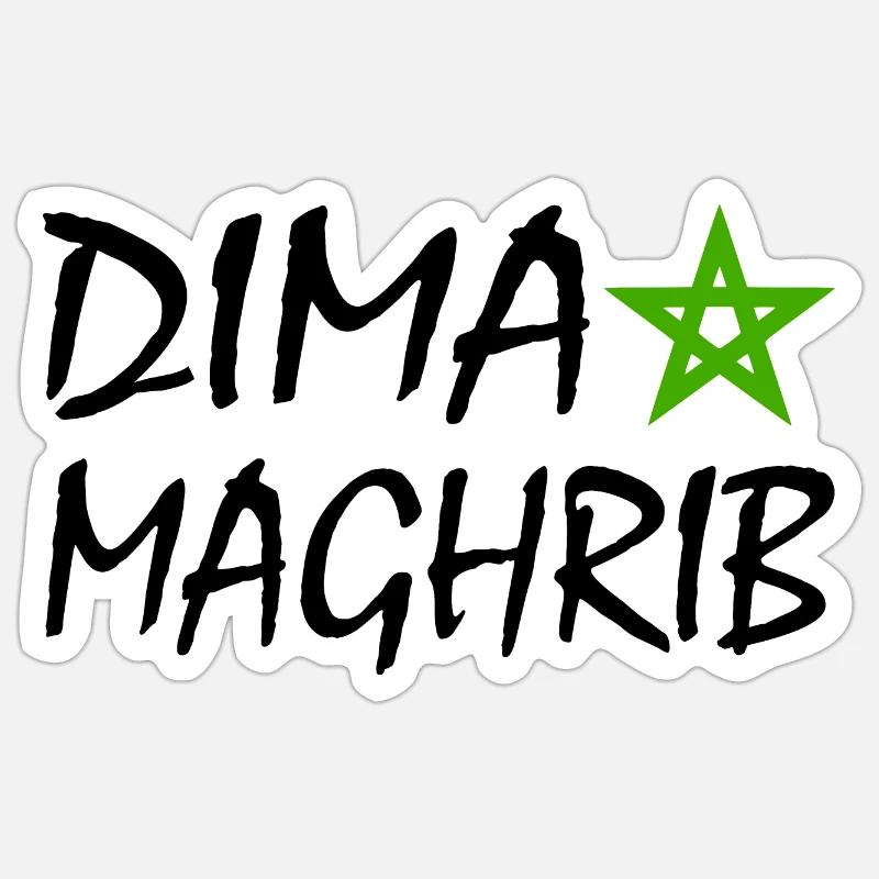 Dima maghrib - Sticker formato S (10 x 10 cm) - bianco opaco