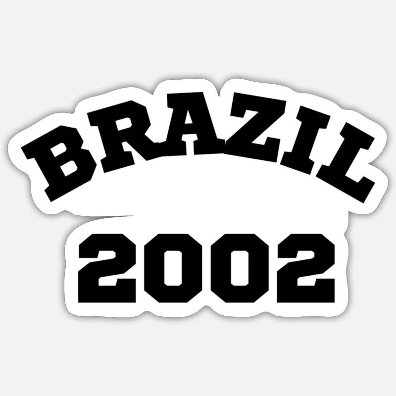 Brésil2002 - Sticker taille S (10 x 10 cm) - blanc mat