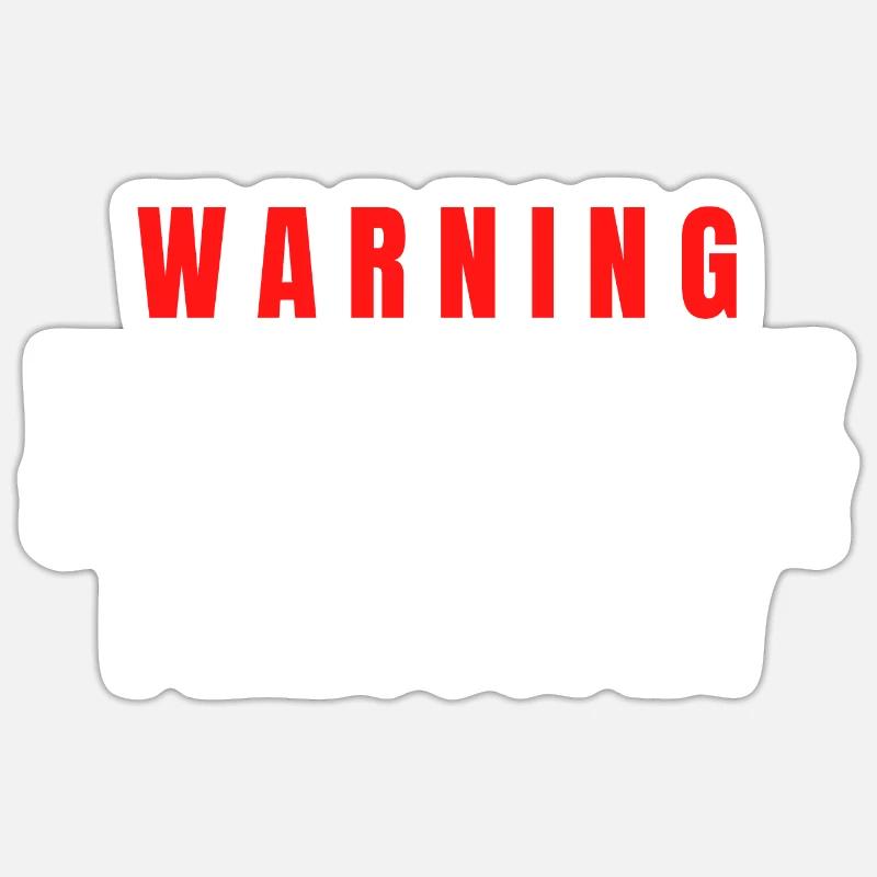 Philosopher Warning May Spontaneously Start Talk - Sticker size S (10 x 10 cm) - white matte