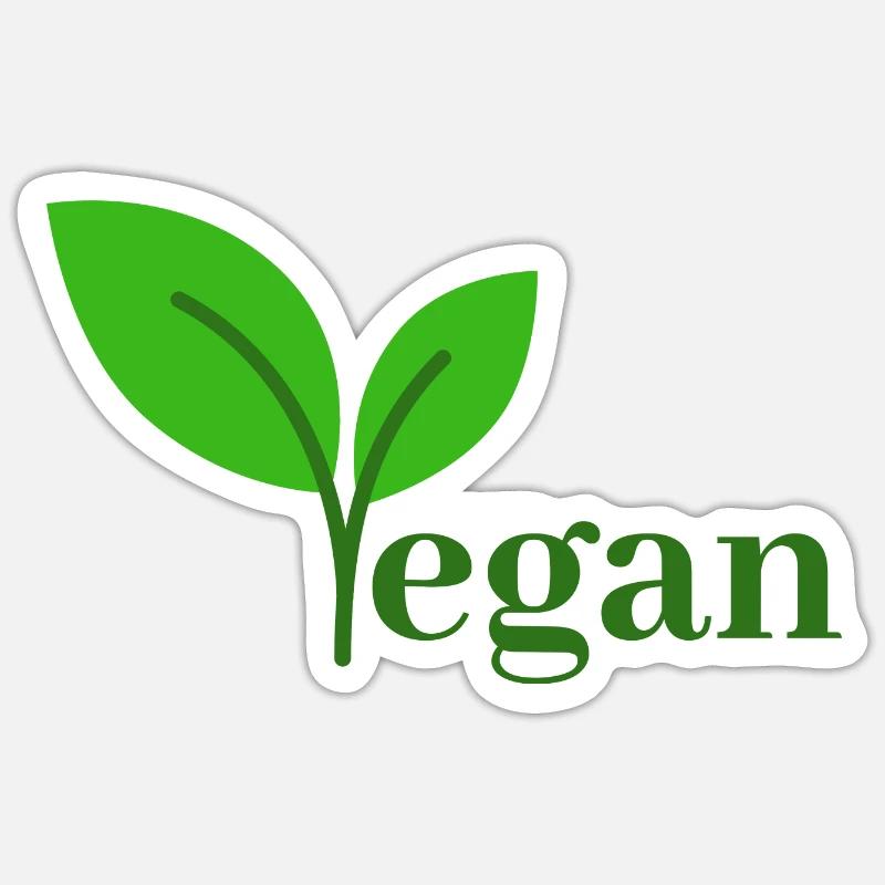 VEGAN - Sticker size S (10 x 10 cm) - white matte