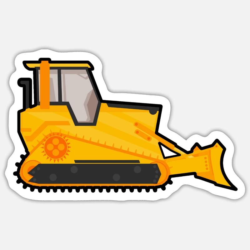 Bagger - Sticker Größe S (10 x 10 cm) - Mattweiß