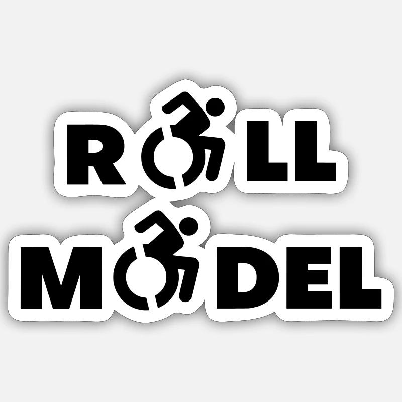 Jeder Rollstuhlfahrer ist ein Vorbild * - Sticker Größe S (10 x 10 cm) - Mattweiß
