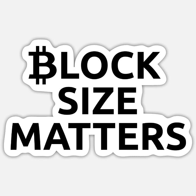 BLOCK SIZE MATTERS - Sticker Größe S (10 x 10 cm) - Mattweiß