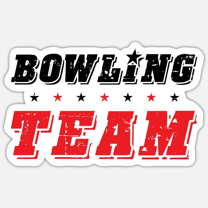 Bowling Team - Sticker size S (10 x 10 cm) - white matte