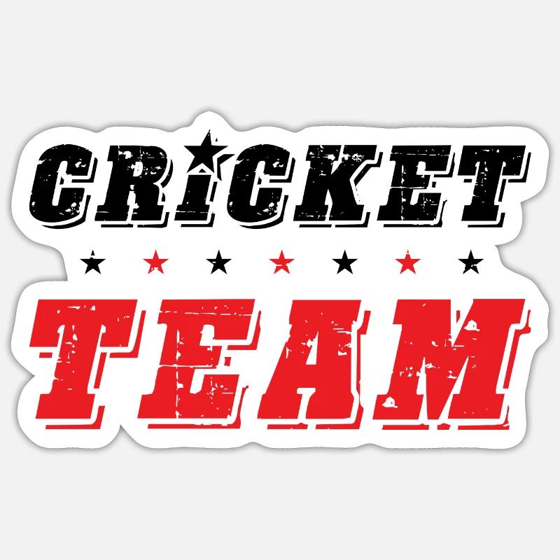 Cricket Team - Sticker size S (10 x 10 cm) - white matte