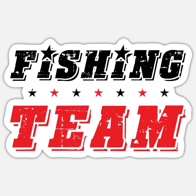 Équipe de pêche Sticker taille S (10 x 10 cm)