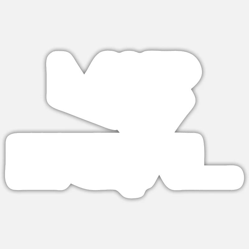mir egal Geschenk Spruch - Sticker Größe S (10 x 10 cm) - Mattweiß