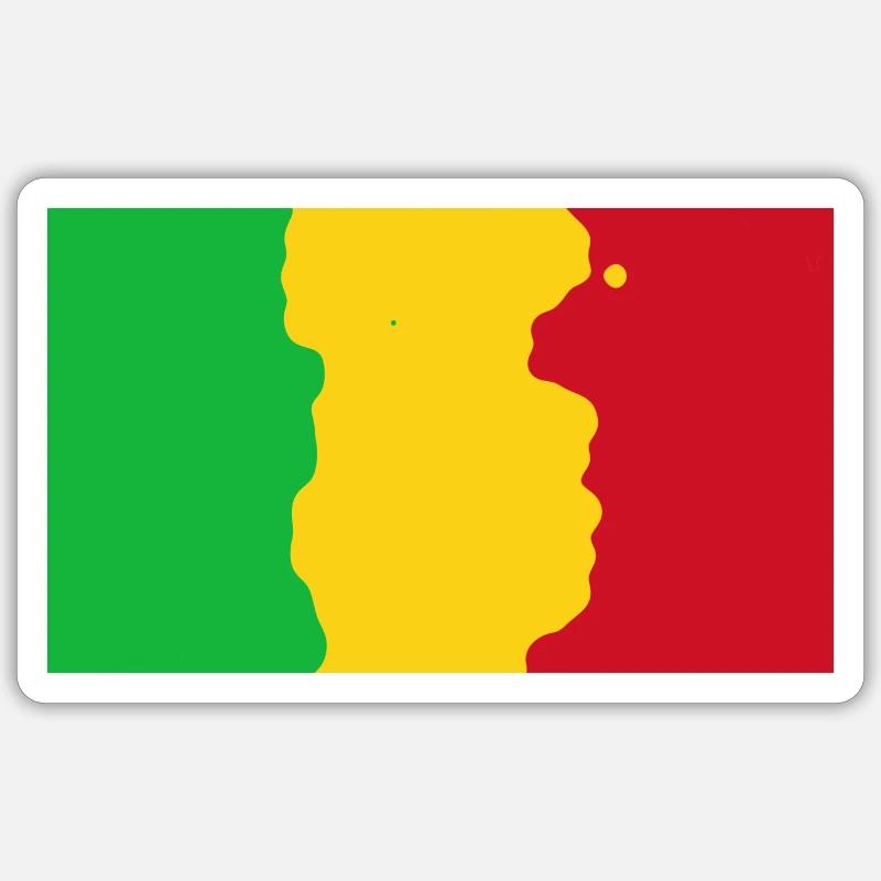 Mali - Sticker size S (10 x 10 cm) - white matte