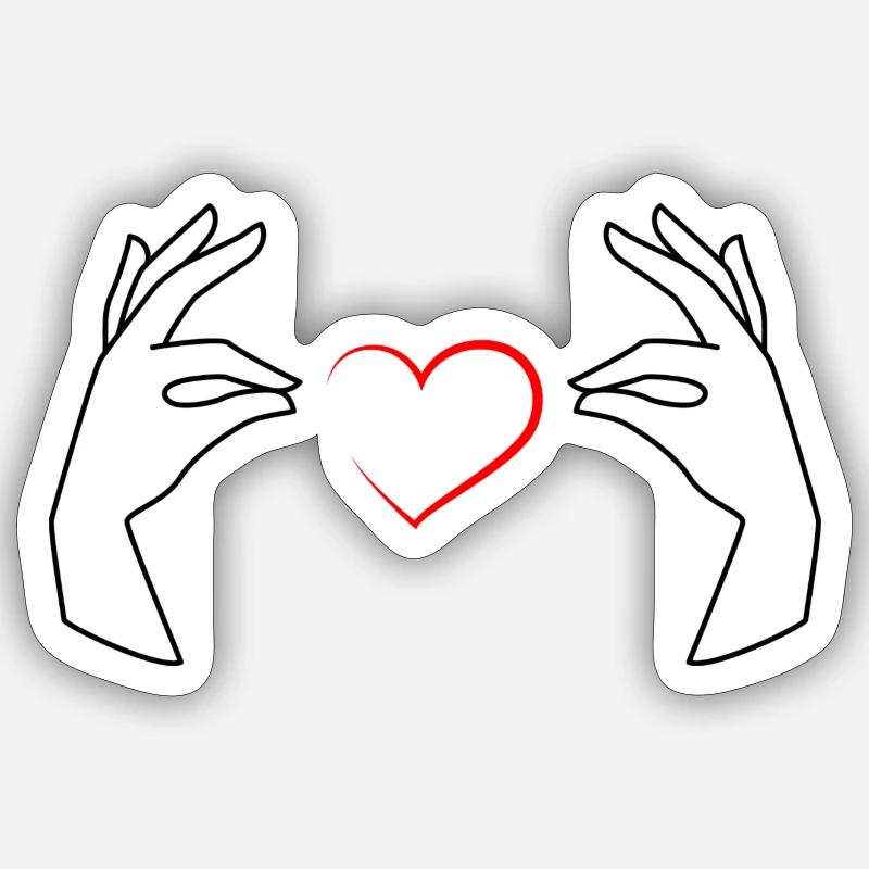 Love Collection - Sticker Größe S (10 x 10 cm) - Mattweiß