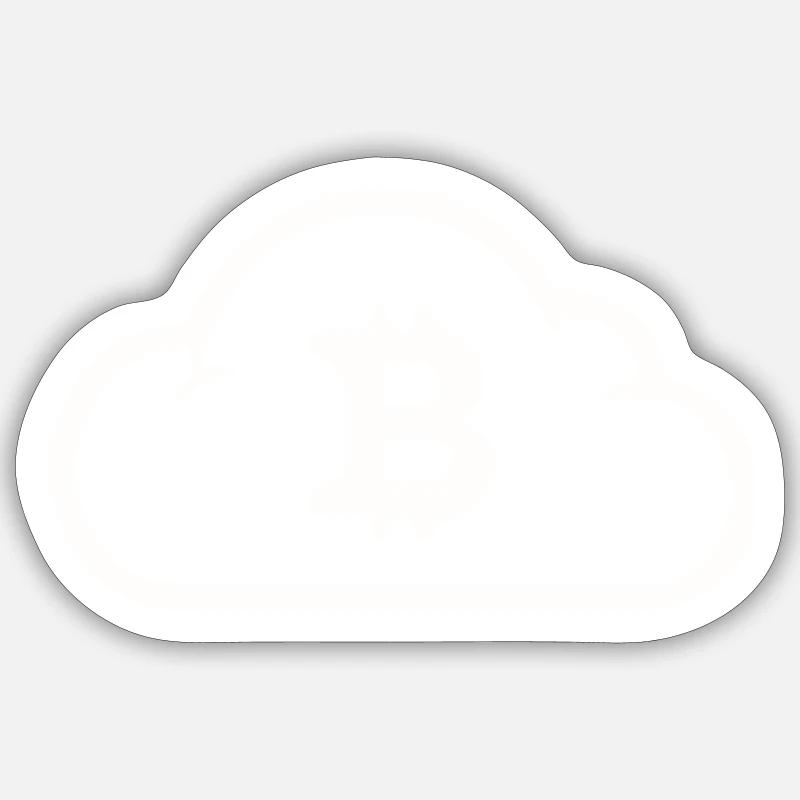 Bitcoin cloud - Sticker size S (10 x 10 cm) - white matte