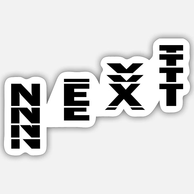 NEXT - Sticker size S (10 x 10 cm) - white matte
